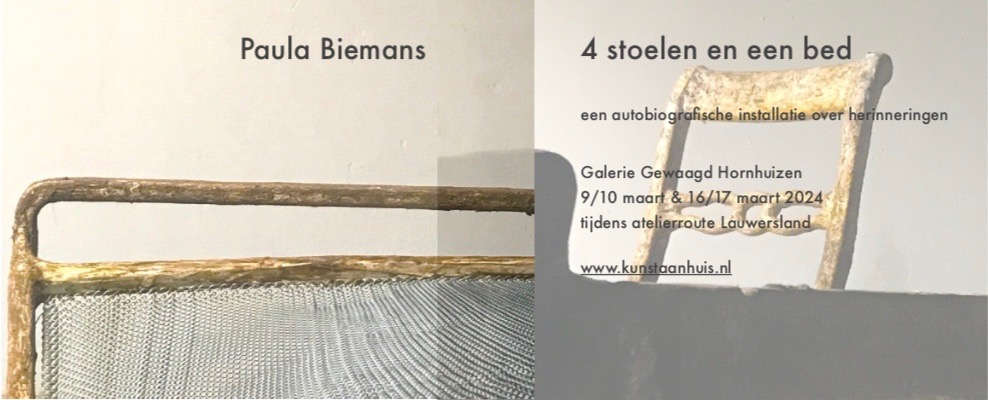 Paula Biemans vier stoelen en een bed